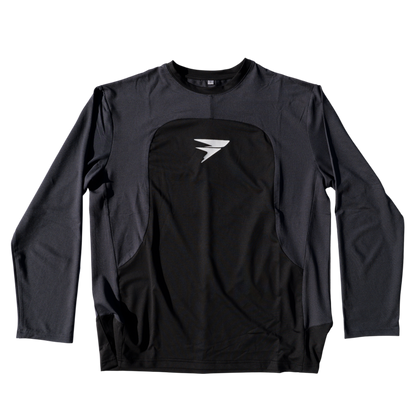 ESSENTIAL LONG SLEEVE  : BLACK/GREY