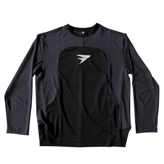 ESSENTIAL LONG SLEEVE  : BLACK/GREY
