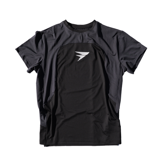 ESSENTIAL SHORT SLEEVE : BLACK/GREY